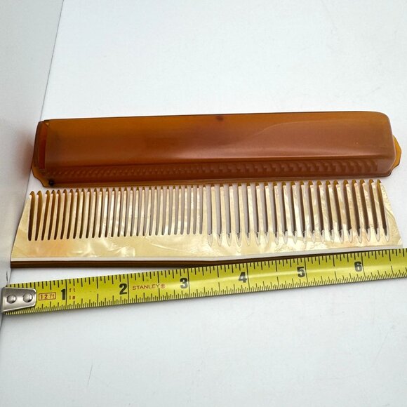 Deco Wilcox Vanity Set Comb Box Hook File Shoe Horn Mirror Celluloid Bakelite - Picture 8 of 15